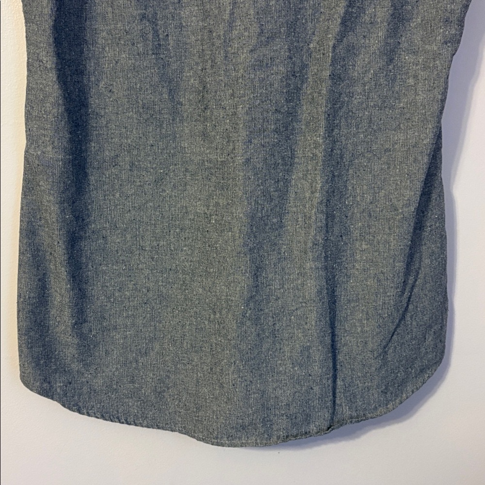 Mud Pie Blue Chambray Sleeveless Ruffle Collar Tunic Top size L (12-14) - Picture 12 of 15